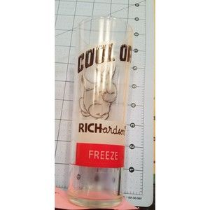 Vintage advertising beverage glass